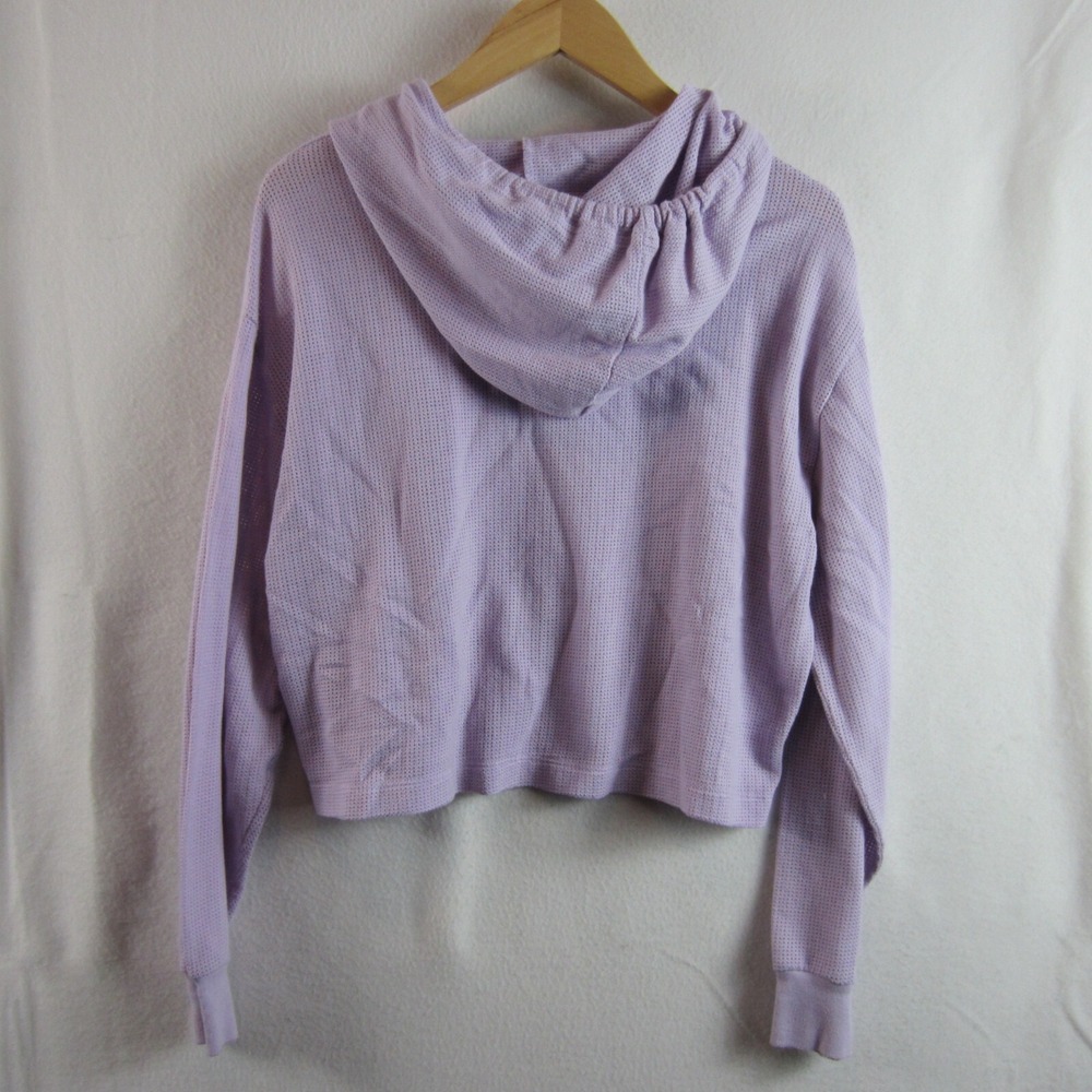 Victoria's Secret Pink Mesh Hoodie Cropped  Small Lightweight flaws - Picture 2 of 7